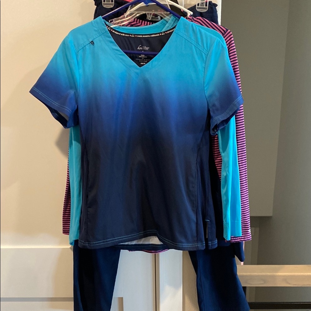 Koi Scrub Set (1 Top, 2 undershirt long sleeves, 1 jacket, 1 pair of pants) S